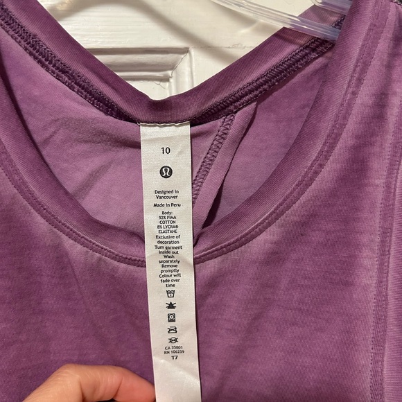 Lululemon All Tied Up tank. Size 10. New with tags. - Picture 4 of 6